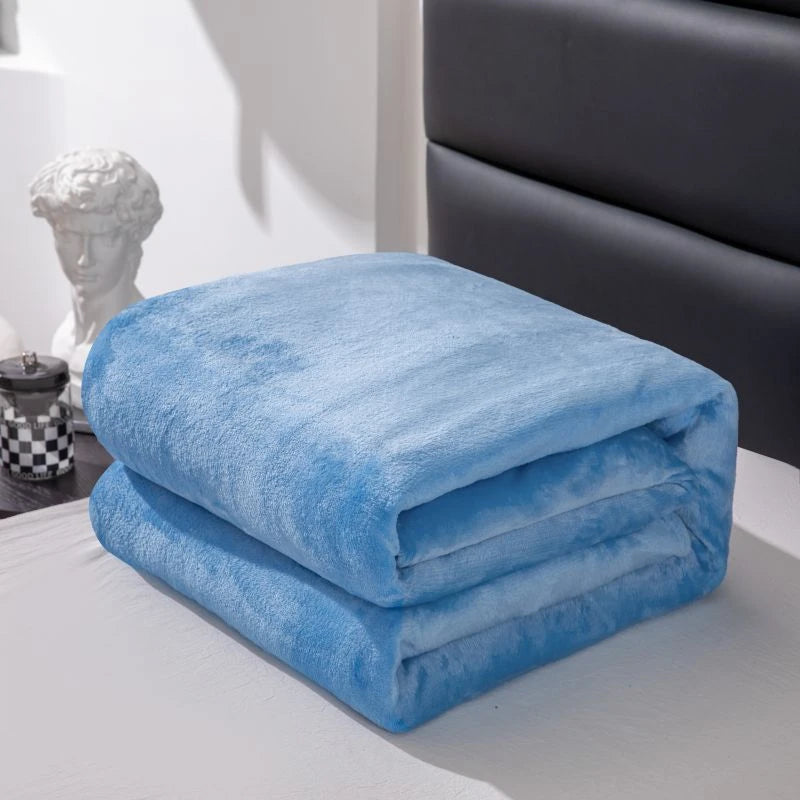 Flannel Blanket - High-weight Multi-functional Soft Blanket with Skin-friendly Texture and Multiple Color Options Available Watra