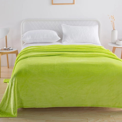 Flannel Blanket - High-weight Multi-functional Soft Blanket with Skin-friendly Texture and Multiple Color Options Available Watra