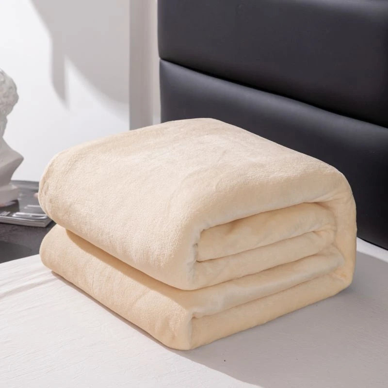 Flannel Blanket - High-weight Multi-functional Soft Blanket with Skin-friendly Texture and Multiple Color Options Available Watra