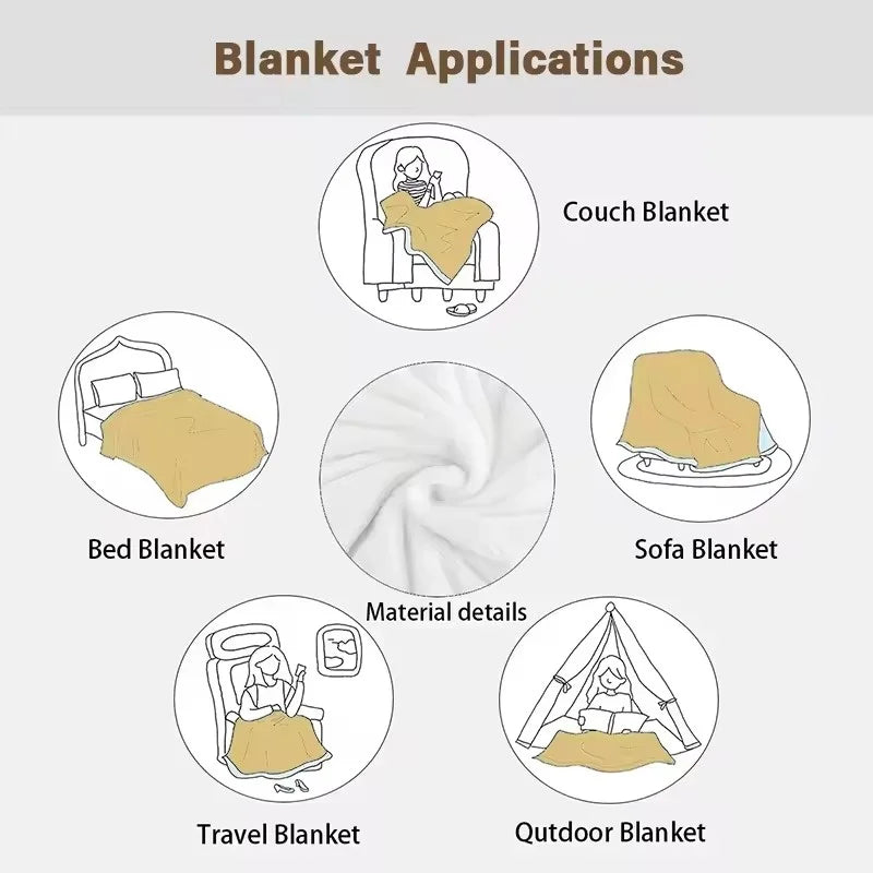 Luxury Gold Dripping Skull Throw Blanket Cozy Aesthetic Gothic Home Decor Gift for Man Woman 150x200cm Watra