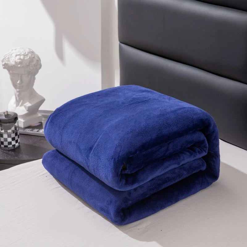 Flannel Blanket - High-weight Multi-functional Soft Blanket with Skin-friendly Texture and Multiple Color Options Available Watra