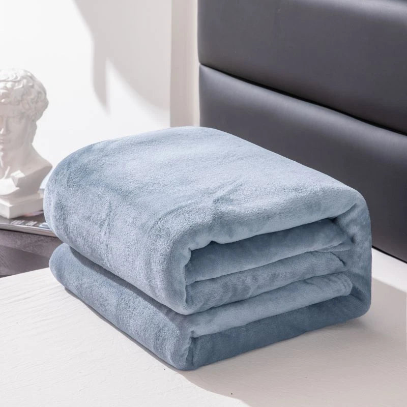 Flannel Blanket - High-weight Multi-functional Soft Blanket with Skin-friendly Texture and Multiple Color Options Available Watra
