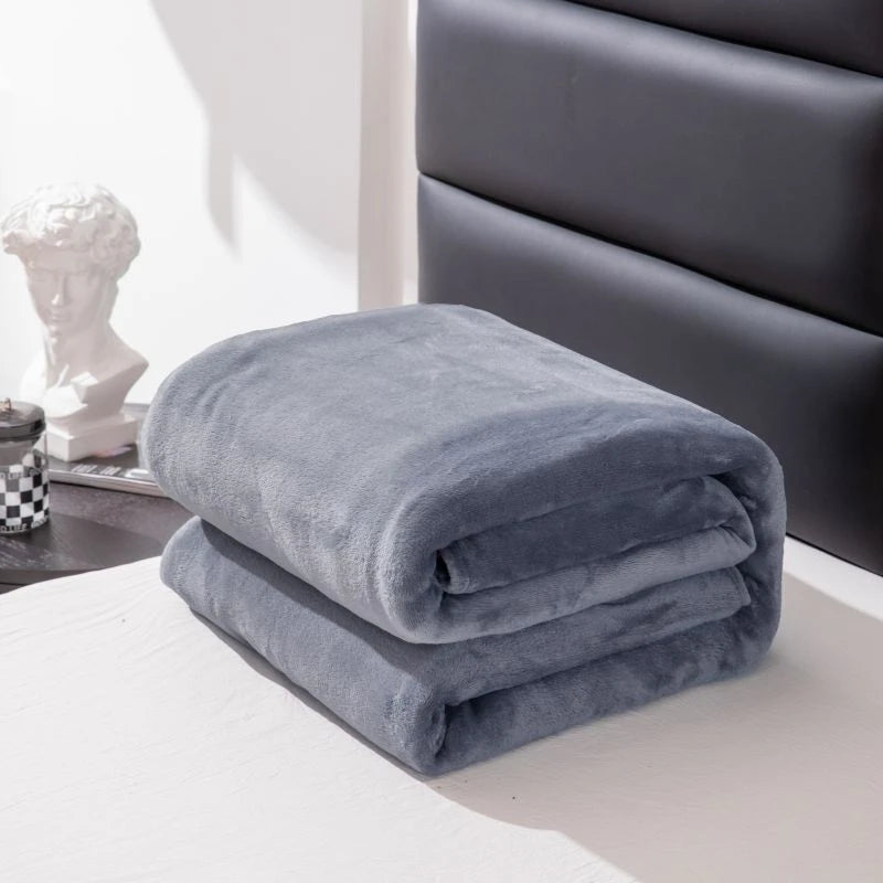 Flannel Blanket - High-weight Multi-functional Soft Blanket with Skin-friendly Texture and Multiple Color Options Available Watra