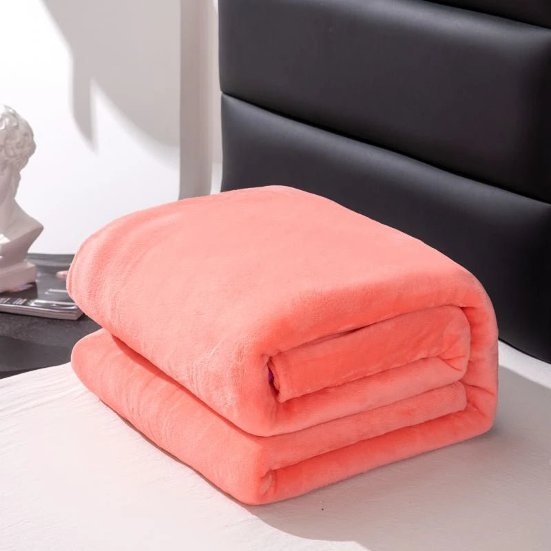 Flannel Blanket - High-weight Multi-functional Soft Blanket with Skin-friendly Texture and Multiple Color Options Available Watra