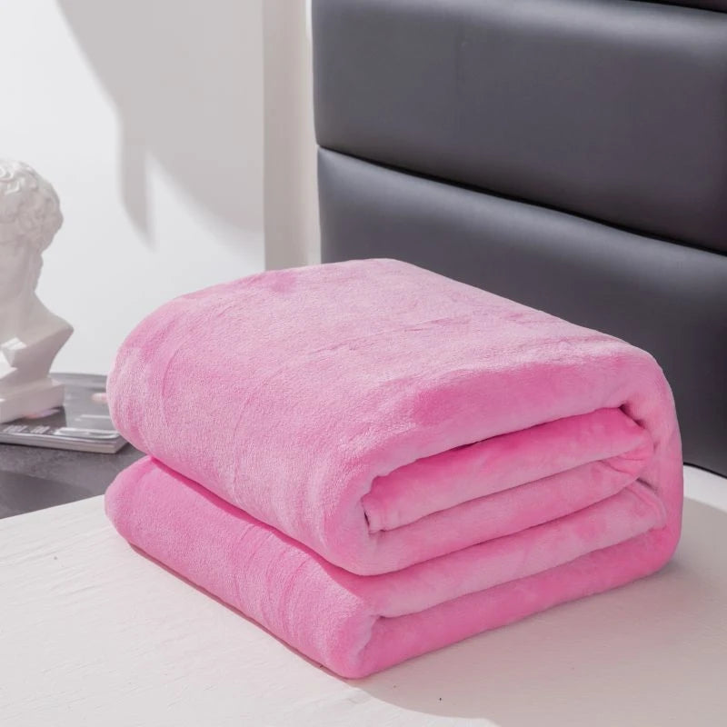 Flannel Blanket - High-weight Multi-functional Soft Blanket with Skin-friendly Texture and Multiple Color Options Available Watra