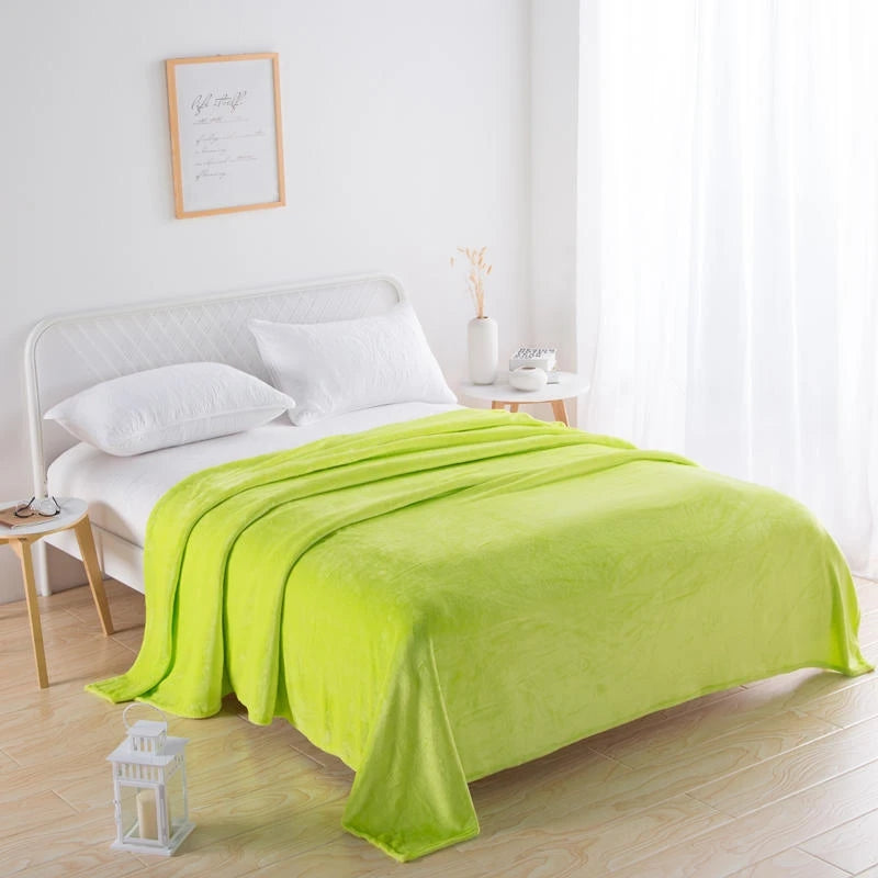 Flannel Blanket - High-weight Multi-functional Soft Blanket with Skin-friendly Texture and Multiple Color Options Available Watra