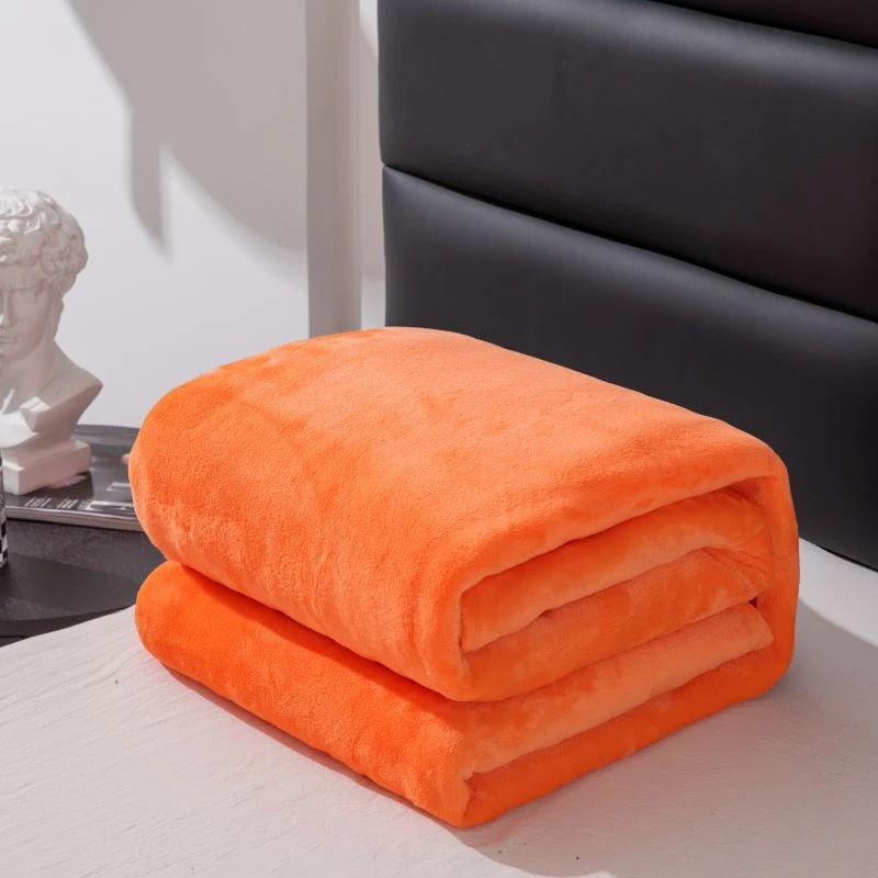 Flannel Blanket - High-weight Multi-functional Soft Blanket with Skin-friendly Texture and Multiple Color Options Available Watra