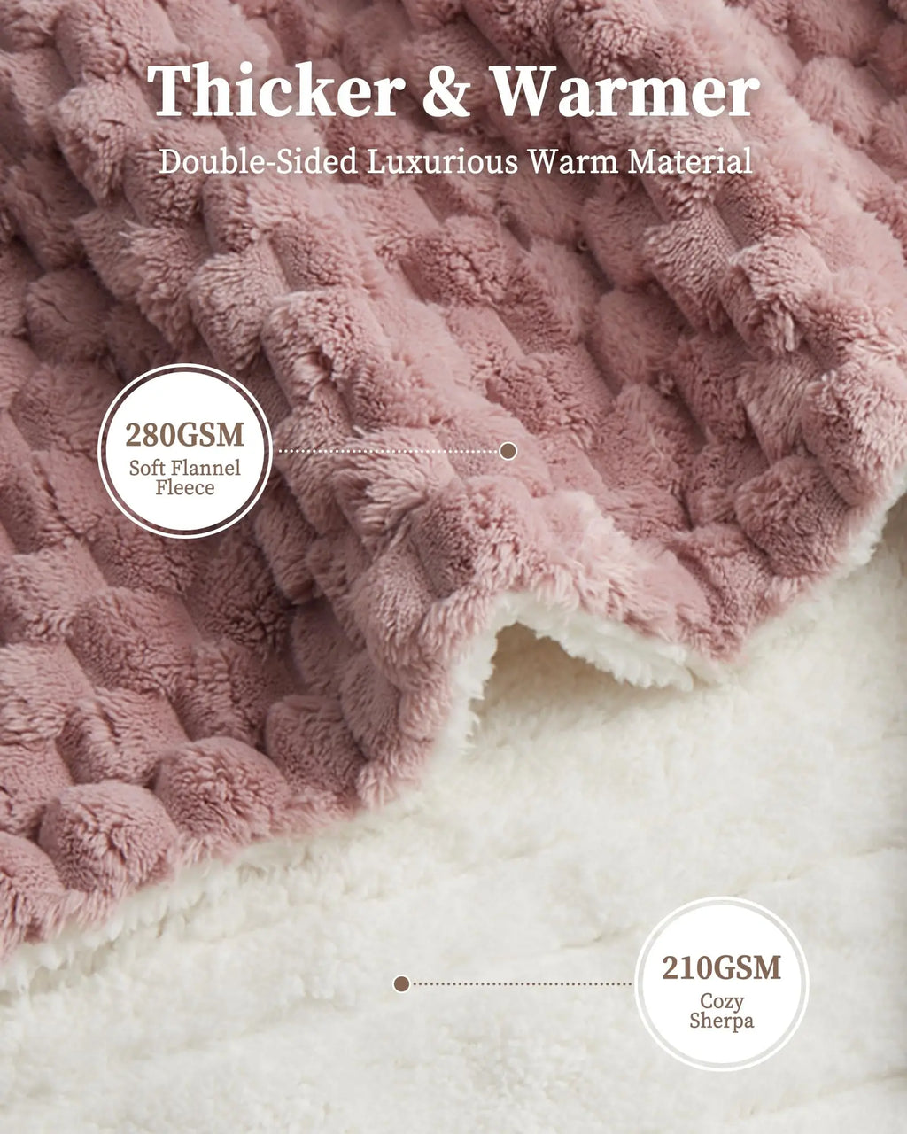 50x60inch Heated Blanket 90x100inch Throw Soft Ribbed Flannel Electric Blanket Fast Heating Auto Shut-Off Gifts Gray/Pink/Ivory Watra