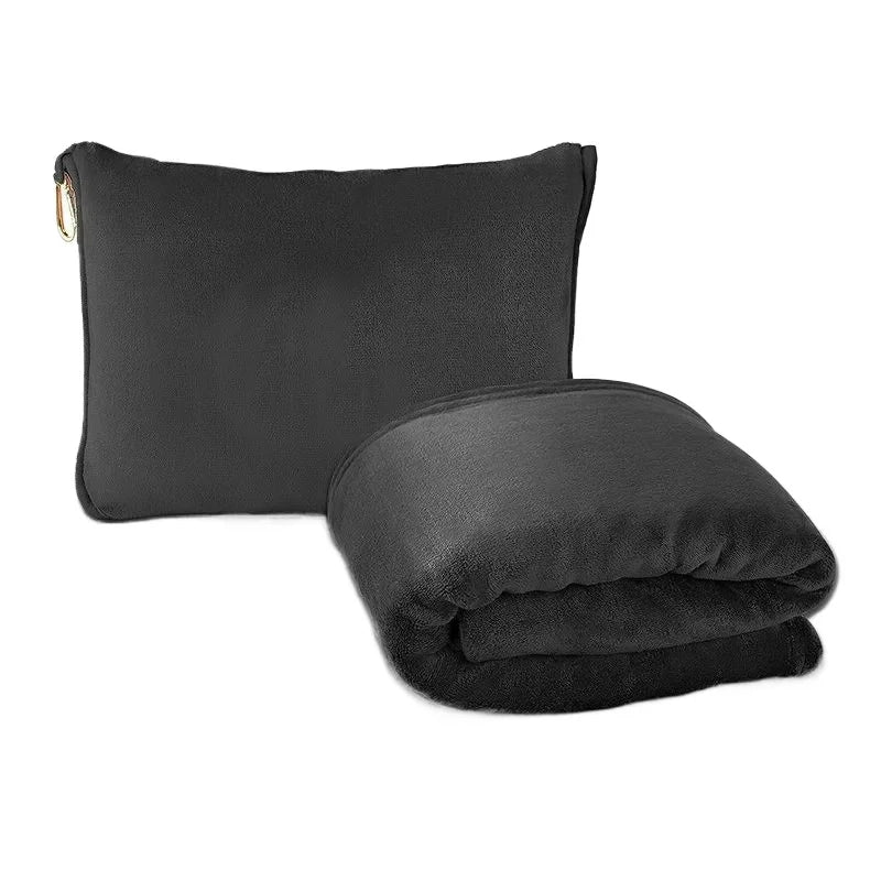 Coral Fleece Airplane Blankets Soft Warm Fluffy Multi Functional Portable Cuddle Cution Pillow 2 in 1 Travel Blankets Watra